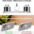 TACOMEGE Accessories(Round)(1) Clear Cell Phone Grips Holder, Transparent Finger Ring Kickstand for Smartphone Tablet