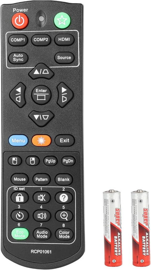 RCP01061 Remote Control Compatible with ViewSonic DLP Projector PJD5153, PJD5154, PJD5254, PJD5151, PJD5155, PJD5250,