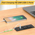 Recessed Power Strip USB C PD 20W - Desk Power Strip with USB Ports, Flat Plug, 6 FT Extension Cord for Nightstand