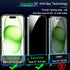 IMBZBK Privacy Screen Protector for iPhone 15 Plus - 4 Pack Tempered Glass & Camera Lens Protectors, 9H Anti-Spy, Case