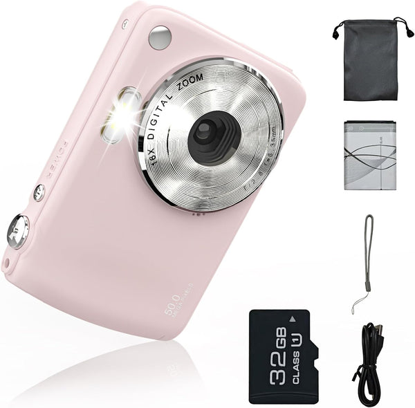 YingCheng Digital Camera for 50MP FHD 1080P, Digital Point and Shoot Camera with