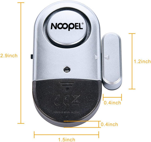 Door Alarms When Opened, 4 Pack Noopel 120DB Loud Pool Alarms for Doors, Window Alarm Sensors for Home Security