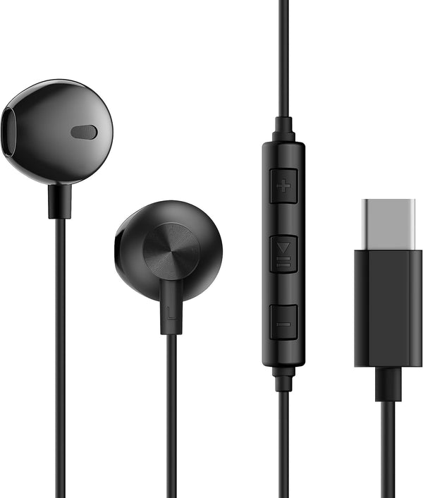 PALOVUE USB C Headphones, Type C Magnetic Earphones with Microphone for Samsung Galaxy S23 S22 S21, Google Pixel