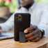 CLCKR iPhone 14 Pro Case with Phone Grip, Ultra-Thin Clear Black, Shockproof Phone Holder