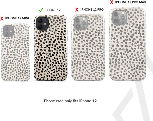 BURGA Cute Phone Case for iPhone 12, Trendy Aesthetic Hard Shell Protection, Almond Latte