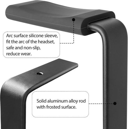 Wooden Headphone Stand for Desk, Airpods Max Holder with Square Design