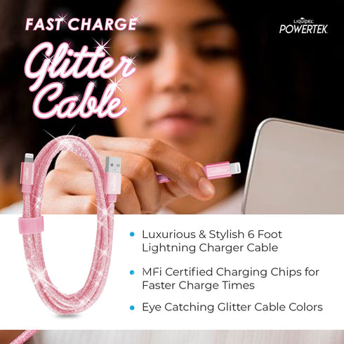 LIQUIPEL Powertek Lightning Charger in Pink