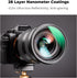 K&F Concept 58mm Circular Polarizing Filter & MC UV Protection Lens Filters Kit (2 pcs) with Cleaning Cloth, Lens Cap