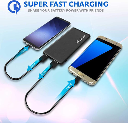 Vida IT Slim 5V 2A Power Bank, 5000mAh Portable USB Charger for Heated Vest, Jacket, Clothing, Scarf, Coat, Pants, Cell