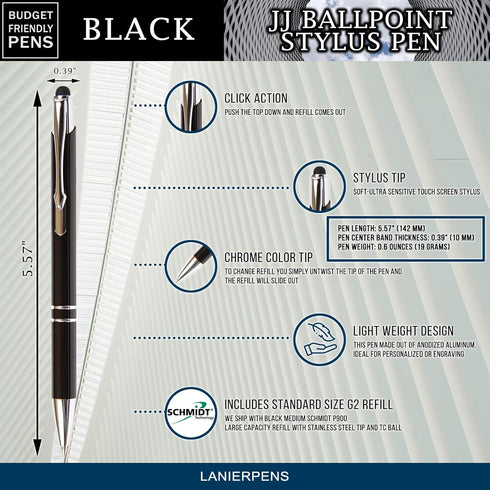 Lanier Pens G2 2-in-1 P900 0.7mm, Lanier Pen Stylus, Ballpoint Pen Stylus Retractable Ballpoint Pen with Stylus Tip