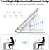 Laptop Stand, 7 Angles Adjustable Laptop Holder Riser Computer Tablet Stand, Aluminum Ergonomic Foldable Portable Desktop Holder, Ventilated Cooling Notebook Stand for 10-18”Laptops Tablet, Silver