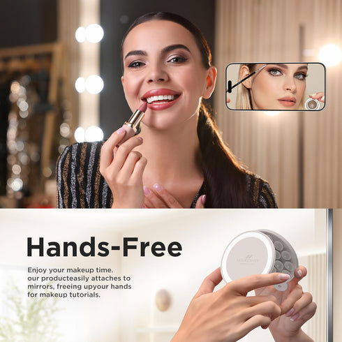 HSAOHD Magnetic Suction Cup Phone Mount with MagSafe, Silicone Hands-Free Grip Holder for iPhone Case and Android