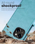 OCASE iPhone 15 Wallet Case, Mint Green PU Leather Folio, RFID Blocking, Card Holders, Shockproof TPU, 6.1" 2023.
