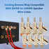 Monosaudio Locking Banana Plugs, 8Pcs 45 Degree Double Screw Speaker Banana Connector for 8-15 Gauge Speaker Wire