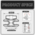 Tackform 2" Long Metal 20mm Ball and Socket Arm DuraLock 20 Series, Dual 20mm Sockets with Anti-Theft Knob