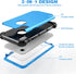 IDweel for iPhone XR Case with Tempered Glass Screen Protector, 3 in 1 Shockproof Slim Hybrid Heavy Duty Case, Sky Blue