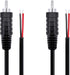 Pixelman 18AWG 6.5ft Heavy Gauge Speaker Wire RCA Adapter Plug to Bare Wire, 2 Pcs