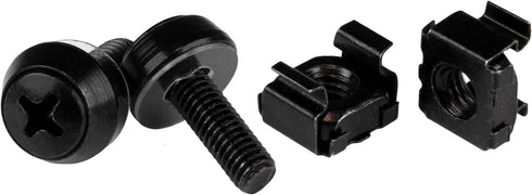 StarTech.com 50 Pack 10-32 Server Rack Cage Nuts and Screws with Washers - Rack Mount Hardware Kit