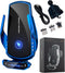 Wireless Car Charger Mount, 15W Fast Charging, Auto Clamping, Compatible with All Android, Blue