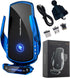 Wireless Car Charger Mount, 15W Fast Charging, Auto Clamping, Compatible with All Android, Blue