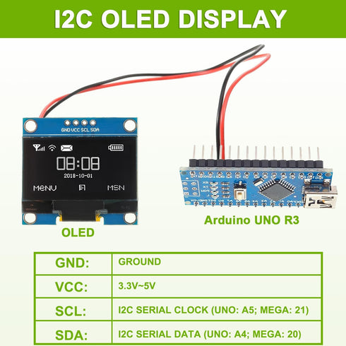 EPLZON 5 Pack 0.96 inch 128x64 OLED IIC Display Module Pixel Mini Self-Luminous Display Screen Board for Arduino