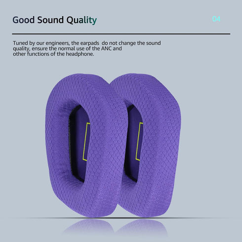 Logitech G733 Gaming Headset Fabric Replacement Ear Pads, Soft Mesh & Isolation Foam, Fits G335 Wireless Headphones