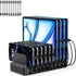 nongxiang USB C Charging Station for Multiple Devices, 10-Port 100W Charging Dock, with