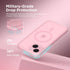CAPRARO iPhone 14 Case, Peach Pink - Shockproof, Slim, Translucent Matte, 14FT Drop Protection, Full Camera Protection,