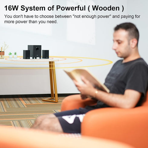 OROW S211 USB-Powered 2.1 Multimedia Speakers System with Subwoofer, 16W Computer Speakers for PC/PS4/TV
