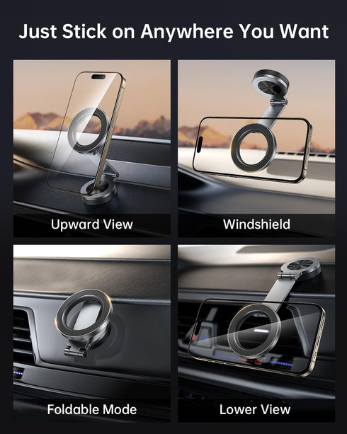 SYNCWIRE Magnetic Phone Holder for Car with 360° Rotation, Adjustable Metal Arm, Fits iPhone 16/15/14/13 Pro Max