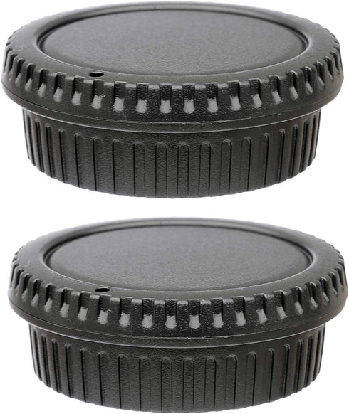 Fotasy Rear Lens Cover Camera Body Cap for Canon EOS DSLR Camera Lenses (2 Packs)