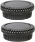 Fotasy Rear Lens Cover Camera Body Cap for Canon EOS DSLR Camera Lenses (2 Packs)