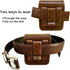 for Samsung Galaxy Z Flip 5/4/3 Belt Holster Phone Case, Leather Phone Pouch, Belt Clip Phone Holder for Motorola Razr + 2023, 40 Ultra, Razr 5G (Brown)