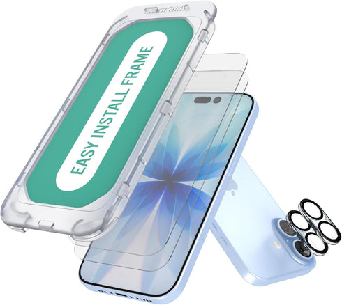 Smartish iPhone 17 Screen Protector + Camera Lens Covers - Tuff Sheet