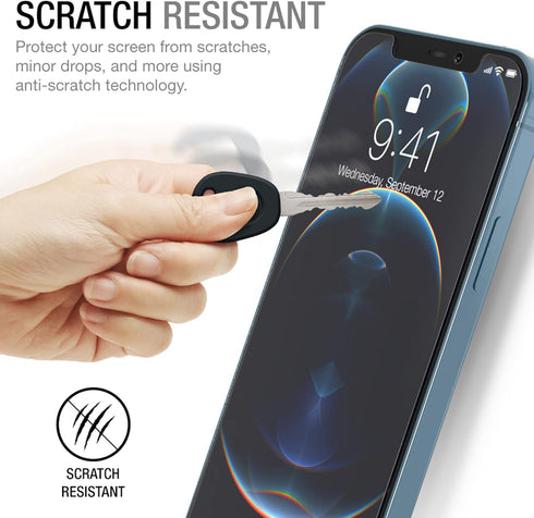 XDesign Slim Fit Glass Screen Protector for iPhone 12/12 Pro 2020 6.1-inch (3-Pack) - Tempered Glass Protection