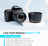 JJC Camera Lens Hood Shade Fits for Canon EF 75-300mm f/4-5.6 III USM & Canon EF-S 55-250mm f/4-5.6 IS II Lens Replaces Canon ET-60 Hood Reverse Attaching -Black
