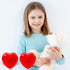 Civaner 4 Pack 60 Seconds Voice Recorder for Stuffed Animal Heart Red Push Button Heart Shaped Sound Recorder