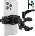 Phone Holder for Golf Cart/Microphone Stand, Fit for 3.5~7.5 inch Smartphones, 360° Adjustable Clip Mount