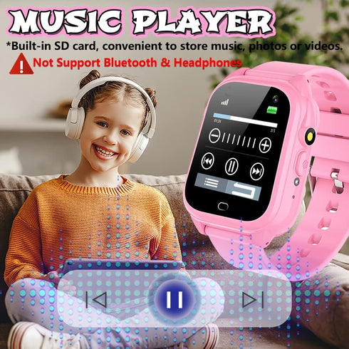Kids Waterproof Smart Game Watch with 26 Games, 1.44'' Touchscreen for Girls Boys 3-12 Years Old