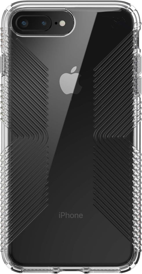 Speck Products Compatible Phone Case for iPhone 8 Plus/iPhone 7 Plus - Presidio Perfect-Clear with Grip