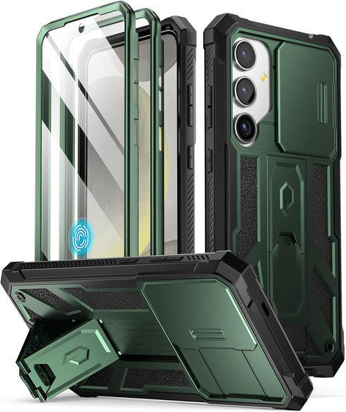 Poetic Spartan Case for Galaxy S24+ Plus 6.7", Rugged Shockproof Cover with Slide Camera Cover and Kickstand