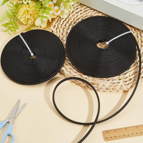 65.6 2 ft Sizes PE Cable Protectors Expandable Braided Sleeving Tubing Flexible Wire Mesh Sleeve Loom Black Wiring