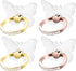 DOPENSPI 4PCS Transparent Phone Ring Holder, Adjustable Butterfly Cell Phone Ring 360Rotation Cellphone