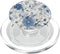 White Blue Floral Phone Popper White Blue Floral Pattern PopSockets PopGrip for MagSafe