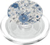 White Blue Floral Phone Popper White Blue Floral Pattern PopSockets PopGrip for MagSafe