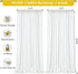 Shillance 10x10ft Cream White Chiffon Backdrop Curtain with Lights String for Wedding Sheer Tulle Curtain Photo