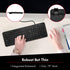 Macally Wired Full Size Keyboard, Quiet USB Keyboard for PC Desktop and Laptop, Comfortable for Typing