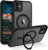 BENTOBEN Magnetic Case for iPhone 11, Black, Compatible with MagSafe, Rotatable Ring Holder Kickstand Design