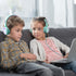 POWMEE P10 Kids Headphones with Microphone - Adjustable Volume Control Foldable On-Ear Headphones, Green.
