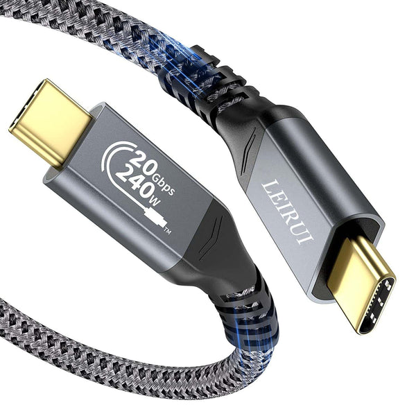 USB C to USB C Cable 240W Fast Charging Cable, USB 3.2 Gen 2x2 Cable, 20Gbps Data Transfer, 4K@60Hz Video High Speed